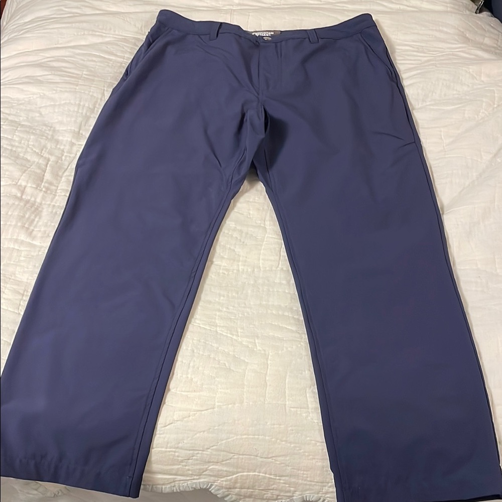 Navy Blue Chinos with Relaxed Fit and Straight Cut